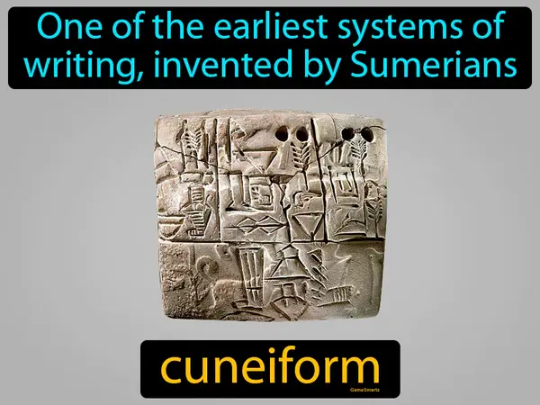 one of the earliest systems of writing, invented by Sumerians