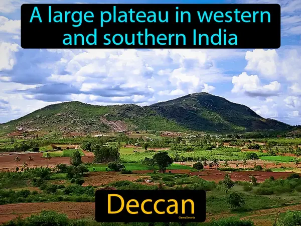 a large plateau in western and southern India