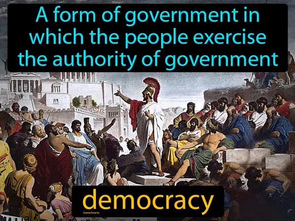 a form of government in which the people exercise the authority of government