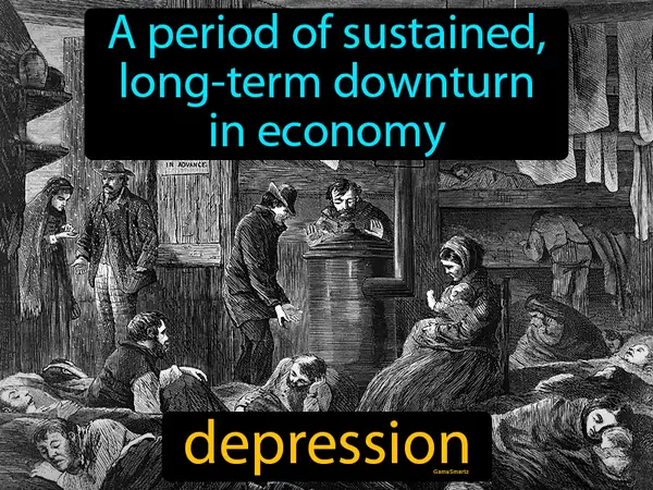 a period of sustained, long-term downturn in economy
