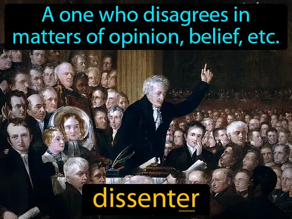 A one who disagrees in matters of opinion, belief, etc.