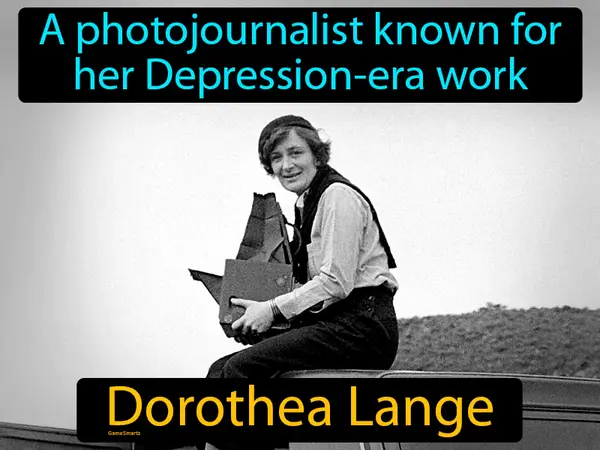 a photojournalist known for her Depression-era work