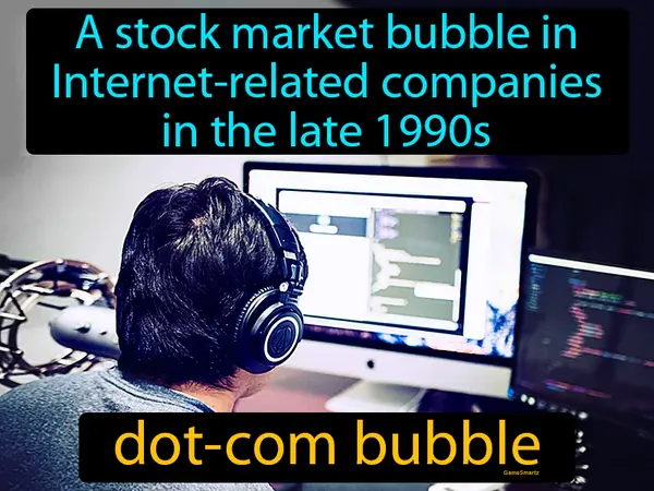a stock market bubble in Internet-related companies in the late 1990s