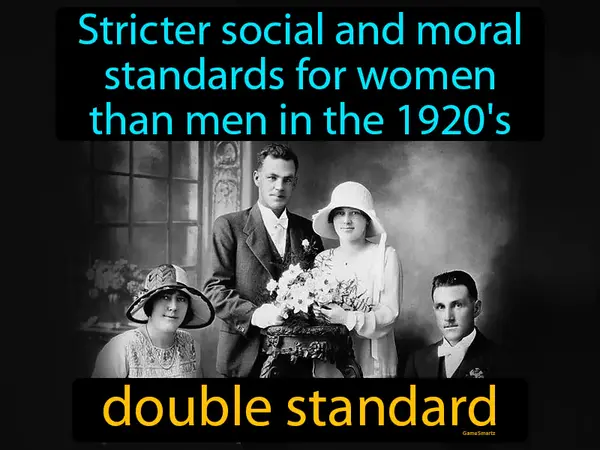 stricter social and moral standards for women than men in the 1920's