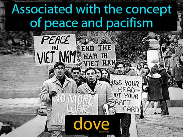 associated with the concept of peace and pacifism