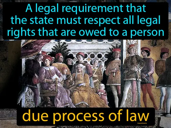 A legal requirement that the state must respect all legal rights that are owed to a person