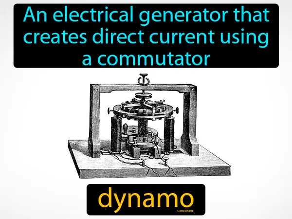 An electrical generator that creates direct current using a commutator