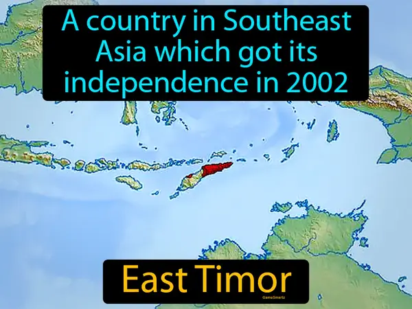 A country in Southeast Asia which got its independence in 2002