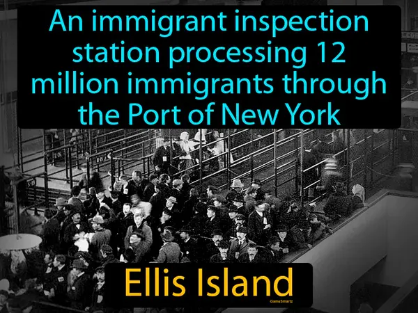an immigrant inspection station processing 12 million immigrants through the Port of New York