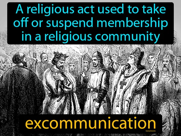 A religious act used to take off or suspend membership in a religious community