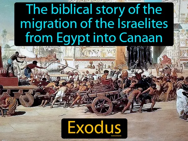 the biblical story of the migration of the Israelites from Egypt into Canaan