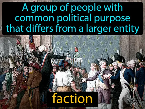A group of people with common political purpose that differs from a larger entity