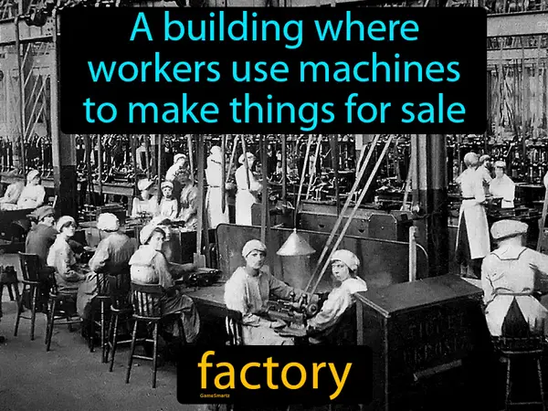 a building where workers use machines to make things for sale