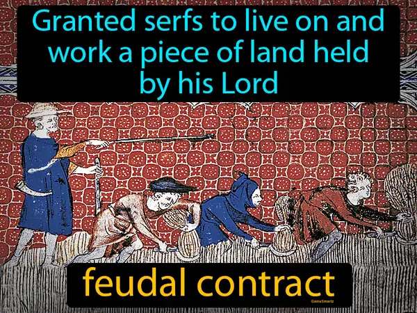 Granted serfs to live on and work a piece of land held by his Lord