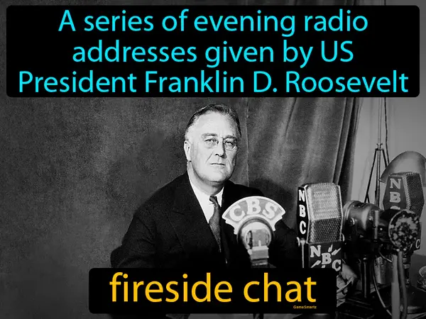 a series of evening radio addresses given by Franklin D. Roosevelt