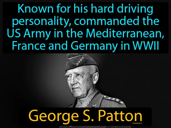 known for his hard driving personality, commanded the US Army in the Mediterranean, France and Germany in WWII