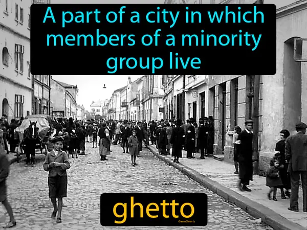 A part of a city in which members of a minority group live