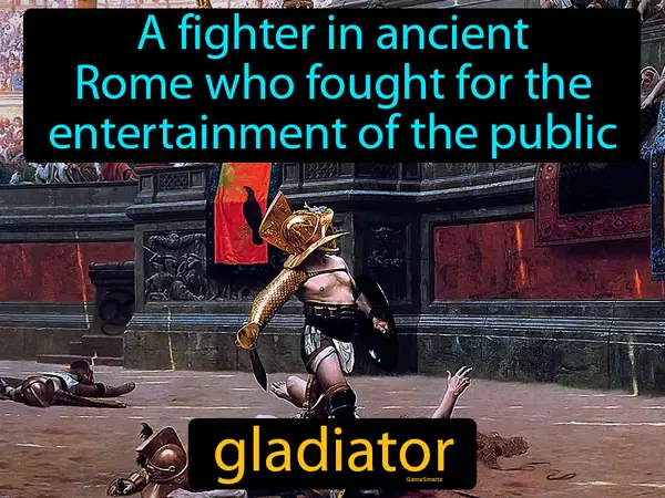 a professional fighter in ancient Rome who for the entertainment of the public