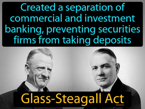 created a separation of commercial and investment banking, preventing securities firms from taking deposits