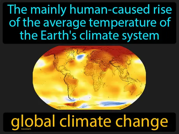 the mainly human-caused rise of the average temperature of the Earth's climate system