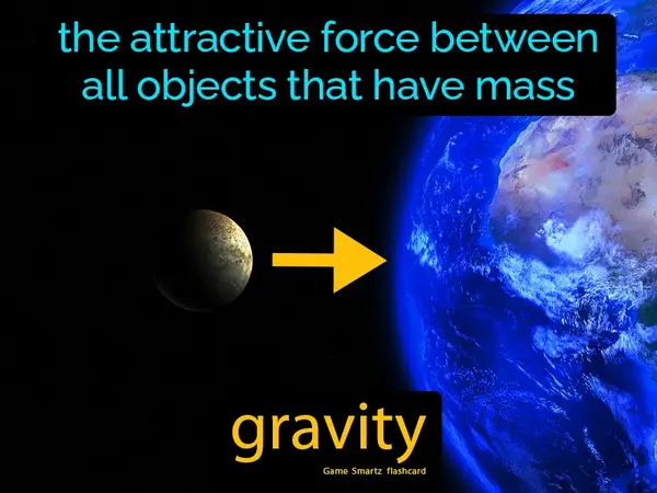 the attractive force between all objects that have mass