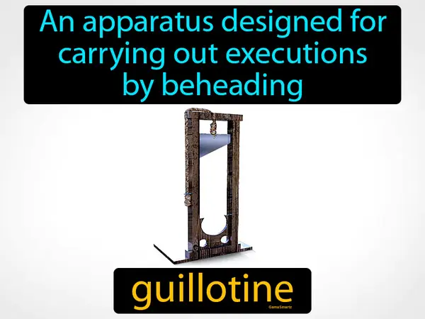 An apparatus designed for carrying out executions by beheading