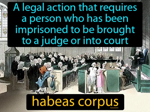 a legal action that requires a person who has been imprisoned to be brought to a judge or into court