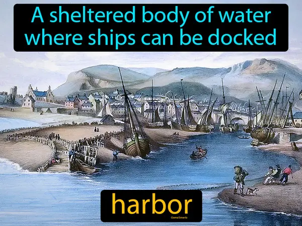 a sheltered body of water where ships can be docked