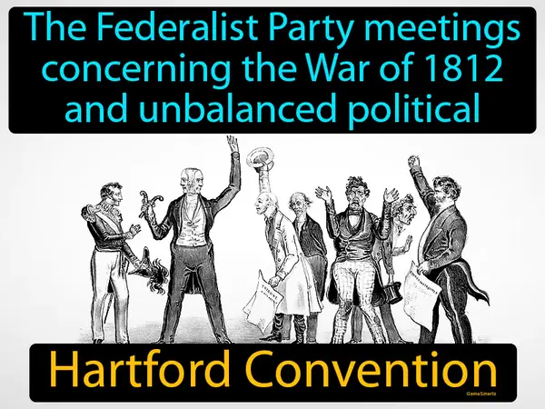 the Federalist Party meetings concerning the War of 1812 and unbalanced political power