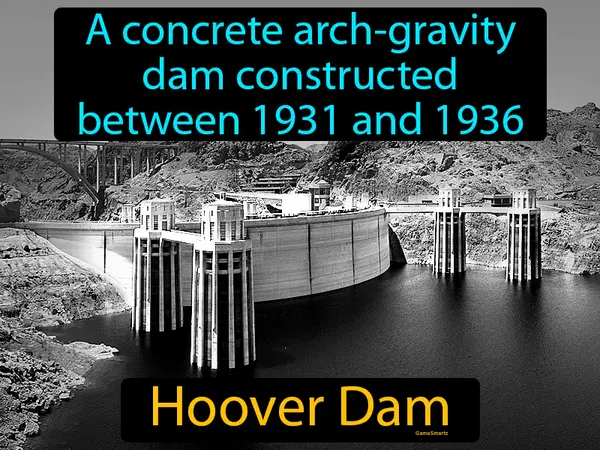 a concrete arch-gravity dam constructed between 1931 and 1936