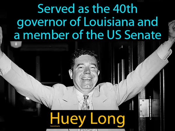 served as the 40th governor of Louisiana and a member of the US Senate