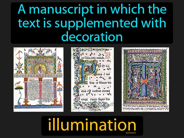 A manuscript in which the text is supplemented with decoration