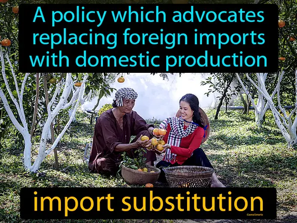 A policy which advocates replacing foreign imports with domestic production