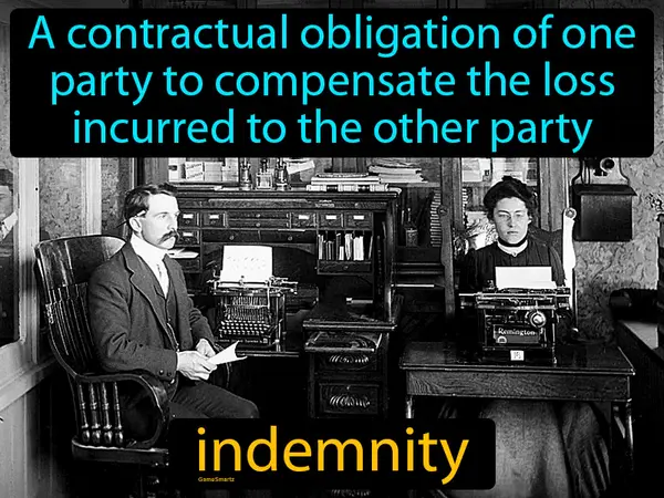 A contractual obligation of one party to compensate the loss incurred to the other party