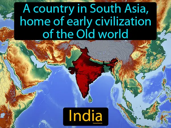 a country in South Asia,
home of early civilization
of the Old world