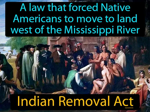 a law that forced Native Americans to move to land west of the Mississippi River