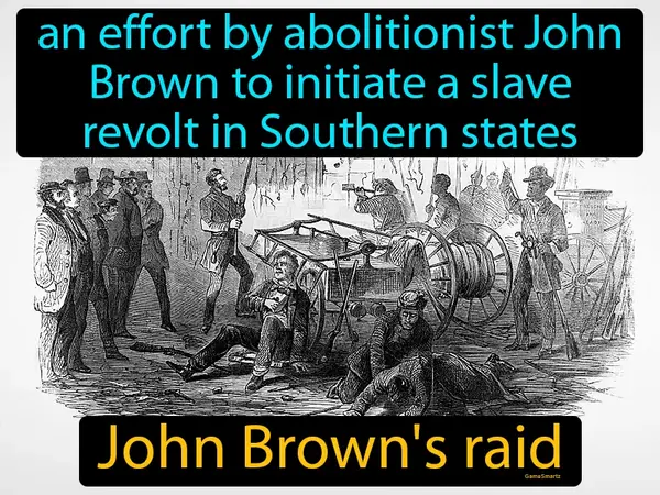 an effort by abolitionist John Brown to initiate a slave revolt in Southern states