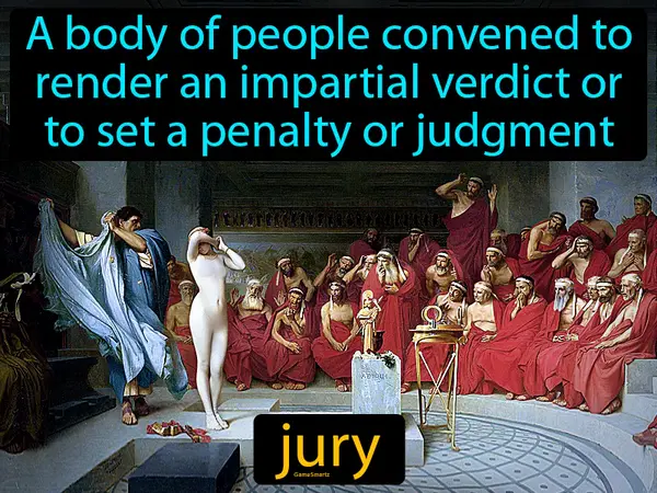 a body of people convened to render an impartial verdict or to set a penalty or judgment