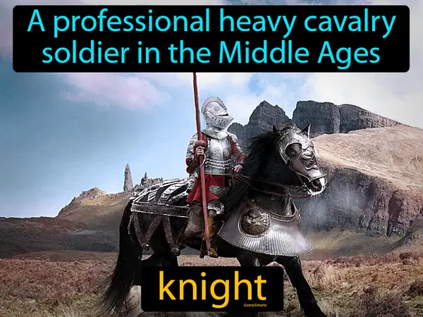A professional heavy cavalry soldier in the Middle Ages