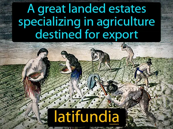 A great landed estates specializing in agriculture destined for export