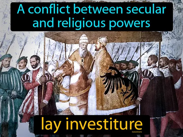 A conflict between secular and religious powers