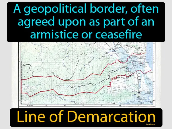 a geopolitical border, often agreed upon as part of an armistice or ceasefire