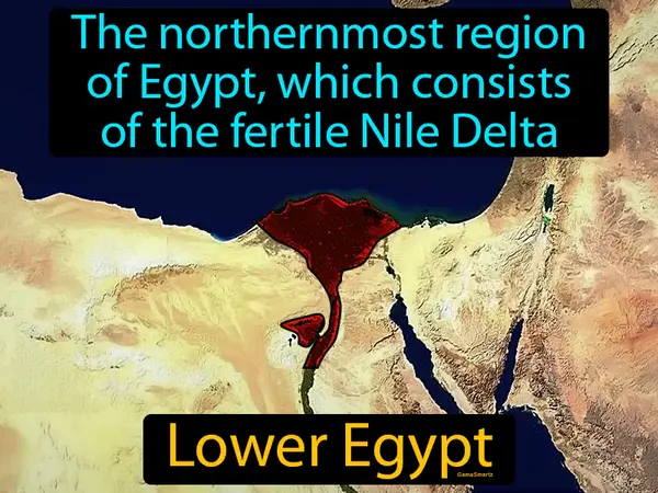 the northernmost region of Egypt, which consists of the fertile Nile Delta