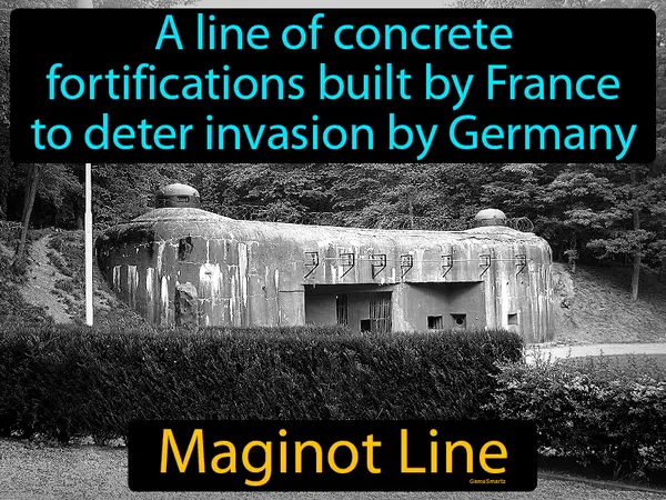 A line of concrete fortifications built by France to deter invasion by Germany