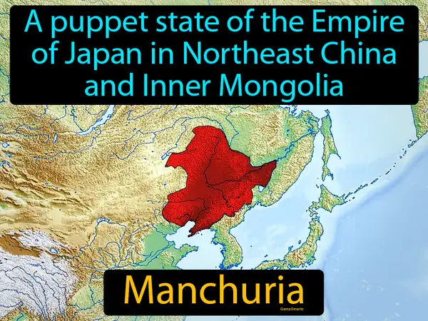 A puppet state of the Empire of Japan in Northeast China and Inner Mongolia