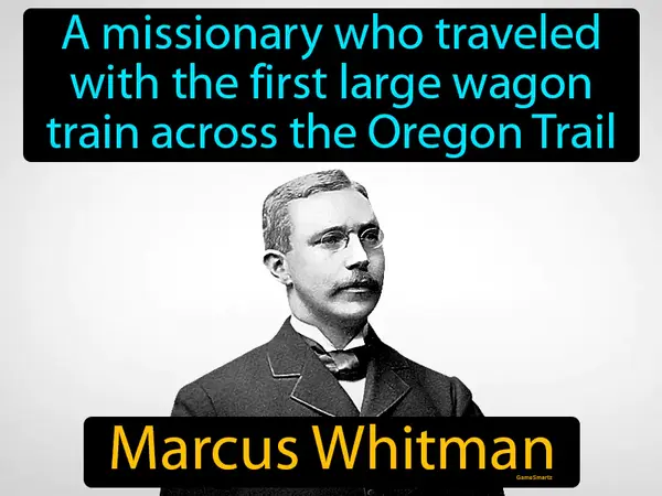 a missionary who traveled with the first large wagon train across the Oregon Trail