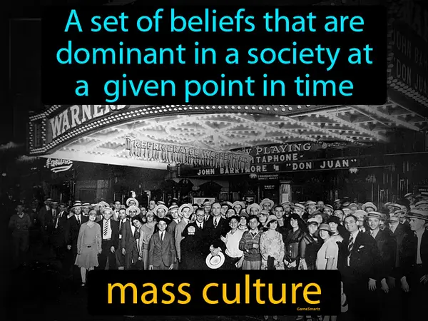 a set of beliefs that are dominant in a society at a given point in time