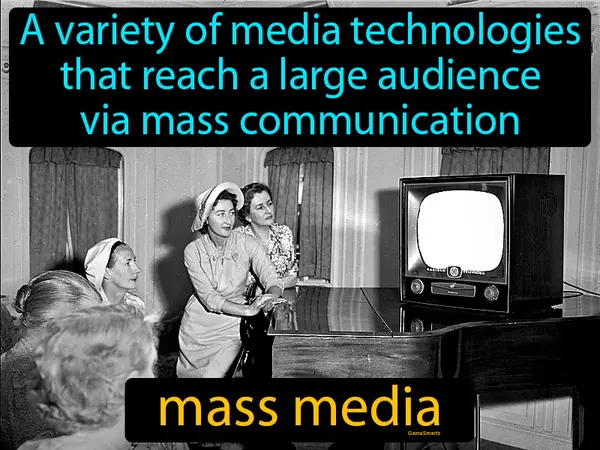 a variety of media technologies that reach a large audience