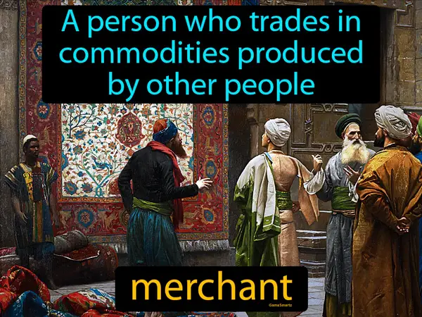 a person who trades in commodities produced by other people