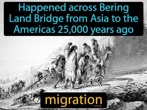 happened across Bering Land Bridge from Asia to the Americas 25,000 years ago
